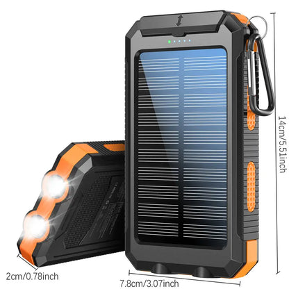 Emergency Solar Powered Portable Charger with Flashlight